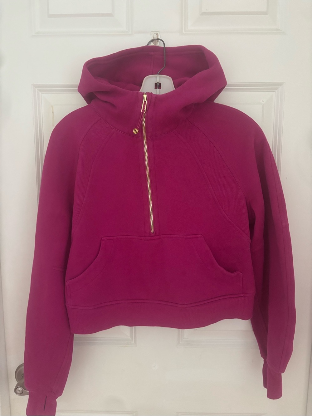 lululemon athletica Magenta Cropped Half-Zip Hoodie